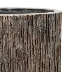 Luxe Lite Waterfall Cylinder Planter - Bronze 23 Luxe Lite Waterfall Cylinder Planter - Bronze -Plant Supplies Sale Luxe Lite Waterfall Cylinder Planter Bronze Close Up