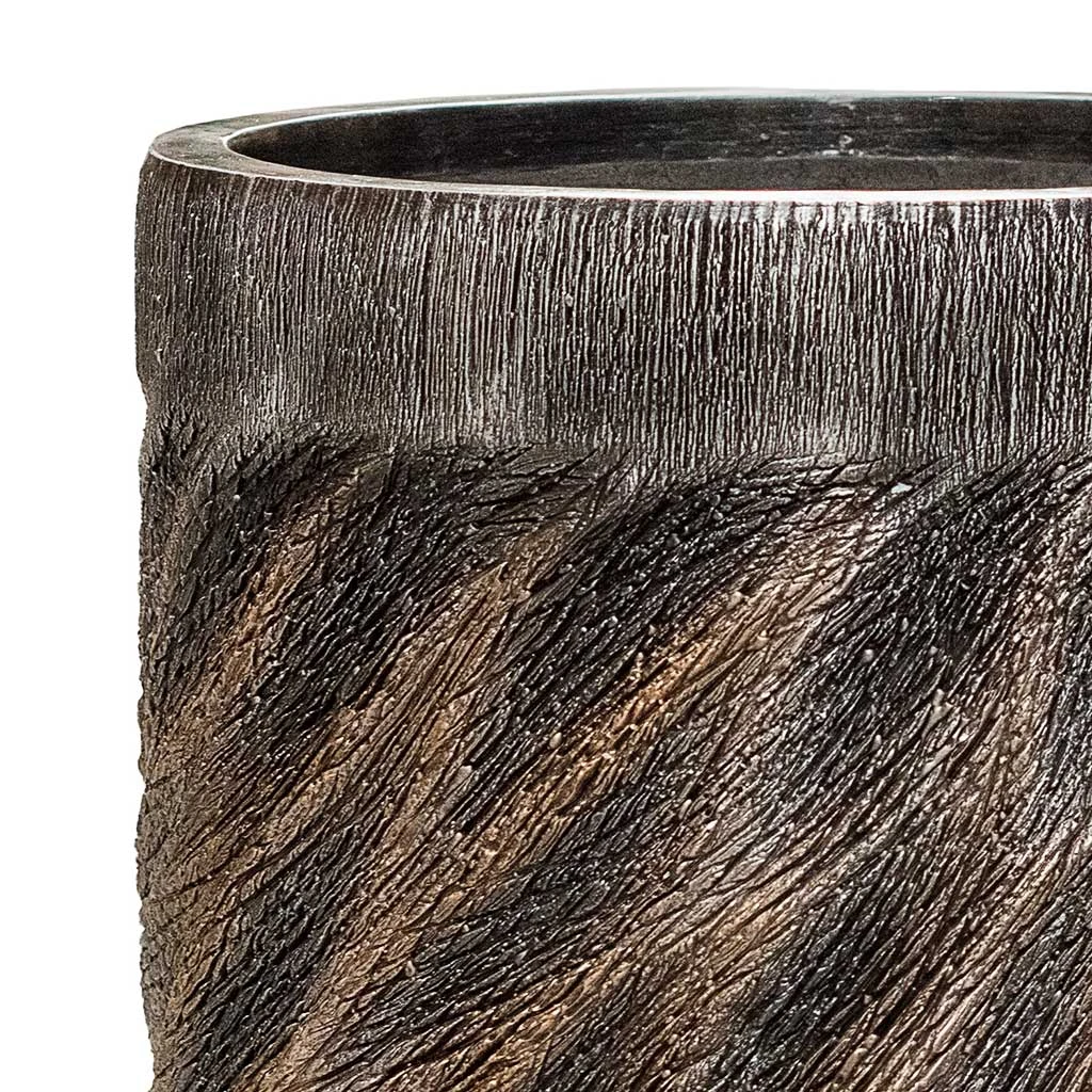 Luxe Lite Wave Cylinder Planter - Bronze 2 Luxe Lite Wave Cylinder Planter - Bronze - Image 2