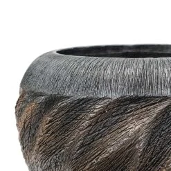 Luxe Lite Wave Globe Planter - Bronze -Plant Supplies Sale Luxe Lite Wave Globe Planter Bronze Close Up