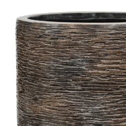 Luxe Lite Wrinkle Cylinder Planter - Bronze 19 Luxe Lite Wrinkle Cylinder Planter - Bronze -Plant Supplies Sale Luxe Lite Wrinkle Cylinder Planter Bronze Texture
