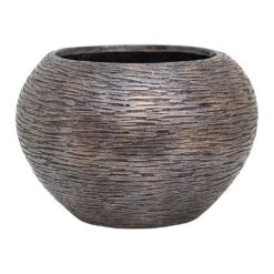 Luxe Lite Wrinkle Globe Planter - Bronze -Plant Supplies Sale Luxe Lite Wrinkle Globe Planter Bronze Small