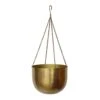 Mayfair Hanging Plant Pot - Antique Brass
