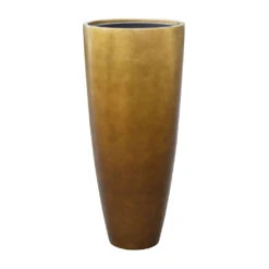 Metallic Partner Planter - Matt Honey -Plant Supplies Sale Metallic Partner Planter Matt Honey 40x90cm
