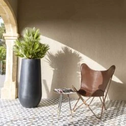 Nax Natural Tall Planter - Black -Plant Supplies Sale Nax Natural Tall Planter Black 3