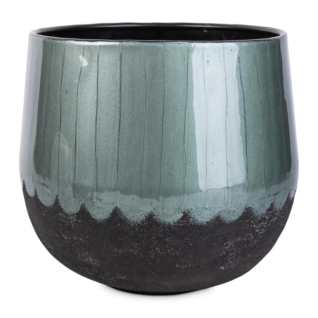 Ninthe Metal Plant Pot - Metallic Petrol 5 Ninthe Metal Plant Pot - Metallic Petrol - Image 5