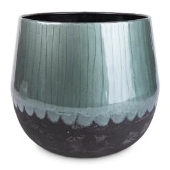 Ninthe Metal Plant Pot - Metallic Petrol 13 Ninthe Metal Plant Pot - Metallic Petrol -Plant Supplies Sale Ninthe Metal Plant Pot Metallic Petrol 29x25cm