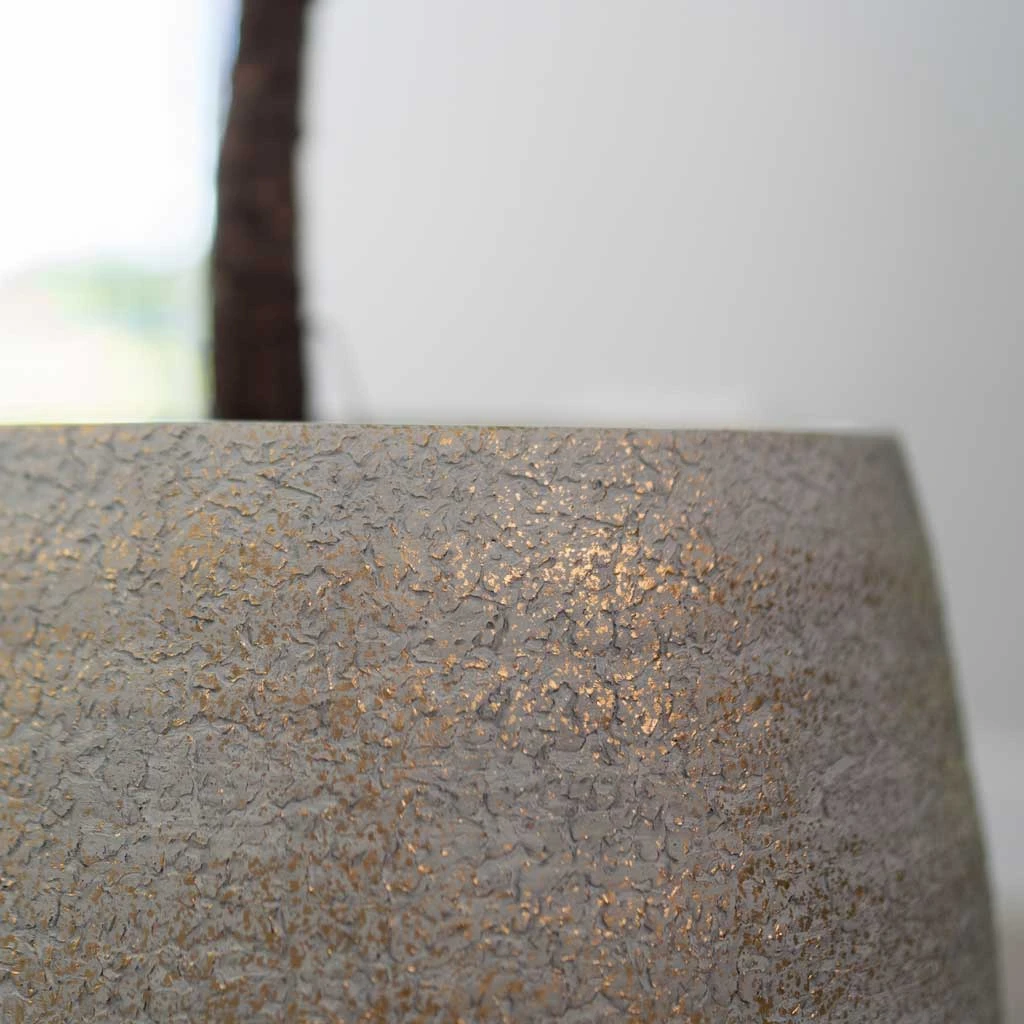 Noor Plant Pot - Metallic Grey 14 Noor Plant Pot - Metallic Grey - Image 14