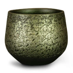 Noor Plant Pot - Velvet Green -Plant Supplies Sale Noor Plant Pot Velvet Green 16x13cm