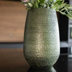 Noor Plant Vase - Velvet Green -Plant Supplies Sale Noor Plant Vase Velvet Green 1