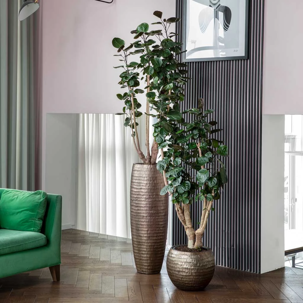 Opus Hammered Partner Planter - Gold 2 Opus Hammered Partner Planter - Gold - Image 2