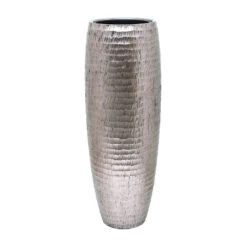 Opus Hammered Partner Planter - Silver -Plant Supplies Sale Opus Hammered Partner Planter Silver 35x97cm