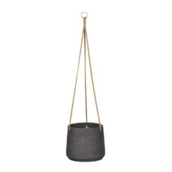 Patt Hanging Plant Pot - Black Washed -Plant Supplies Sale Patt Hanging Plant Pot Black Washed Large