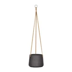 Patt Hanging Plant Pot - Black Washed -Plant Supplies Sale Patt Hanging Plant Pot Black Washed Medium