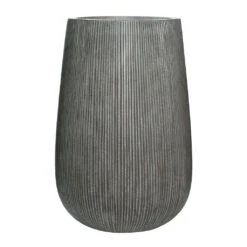 Patt High Plant Vase - Ridged Dark Grey -Plant Supplies Sale Patt High Plant Vase Ridged Dark Grey 44x66cm