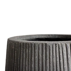Patt High Plant Vase - Ridged Dark Grey -Plant Supplies Sale Patt High Plant Vase Ridged Dark Grey SWATCH 2
