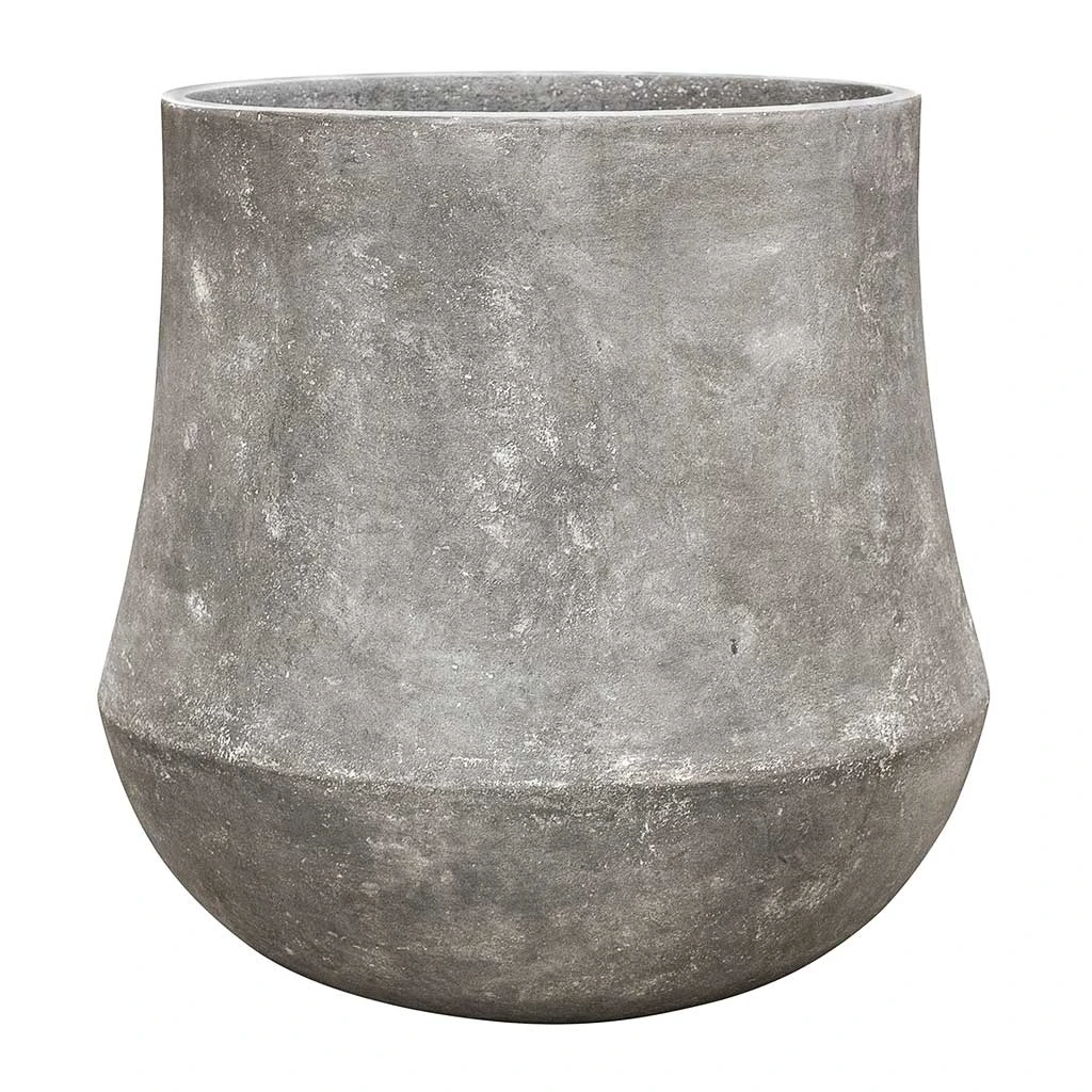 Polystone Coated Darcy Planter - Raw Grey 1 Polystone Coated Darcy Planter - Raw Grey