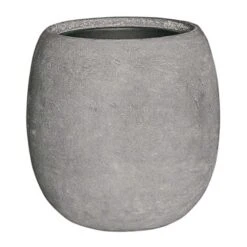 Polystone Coated Plain Balloon Planter - Raw Grey -Plant Supplies Sale Polystone Coated Plain Balloon Planter Raw Grey Small