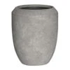 Polystone Coated Plain Coppa Planter - Raw Grey