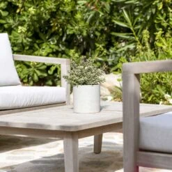 Puk Plant Pot - Grey Washed -Plant Supplies Sale Puk Plant Pot Grey Washed Lifestyle