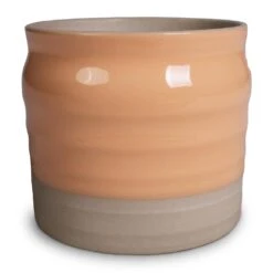 Puro Ripple Plant Pot - Peach -Plant Supplies Sale Puro Ripple Plant Pot Peach 16x17cm