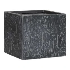 Raindrop Cube Planter - Anthracite -Plant Supplies Sale Raindrop Cube Planter Anthracite Small