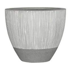 Jesslyn Plant Pot - Ridged White Stripe -Plant Supplies Sale Ridged Jesslyn Plant Pot White Stripe 51x43cm