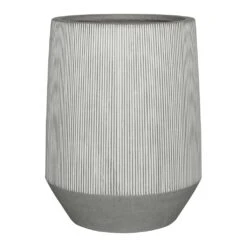 Tall Harith Plant Pot - Ridged White Stripe -Plant Supplies Sale Ridged Tall Harith Plant Pot White Stripe 53x68cm