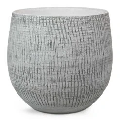 Ryan Plant Pot - White Black -Plant Supplies Sale Ryan Plant Pot White Black Medium