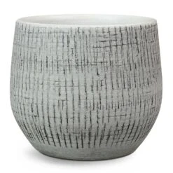 Ryan Plant Pot - White Black -Plant Supplies Sale Ryan Plant Pot White Black Small