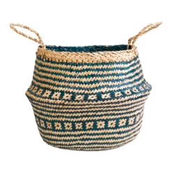 Seagrass Tribal Basket - Teal Lined -Plant Supplies Sale Seagrass Tribal Basket Teal Lined 35x30cm 3cf5f690 4217 4ad6 a179 90ce7ac4aefb
