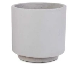 Vigo Plant Pot With Wooden Stand - Concrete Grey -Plant Supplies Sale Vigo Plant Pot with Wooden Stand Concrete Grey 19x29cm Pot