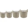 Paula Wikr Plant Baskets - Set Of 4 - Natural